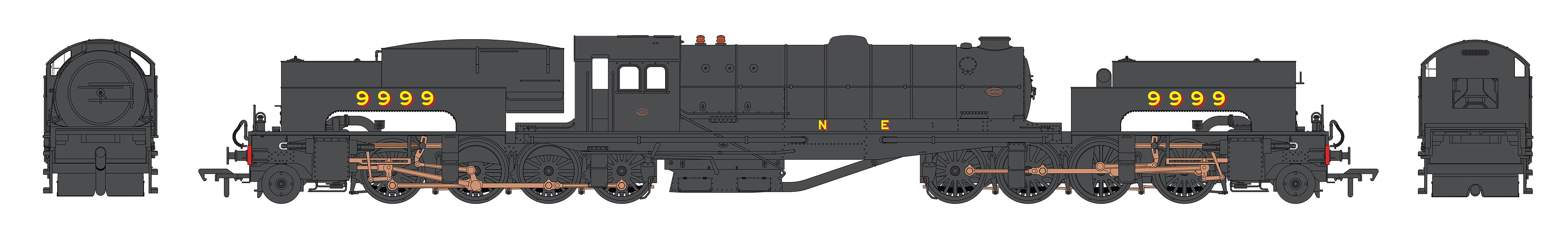 LNER U1 - LNER Unlined Black - 9999 - OO Scale - DCC Sound Fitted