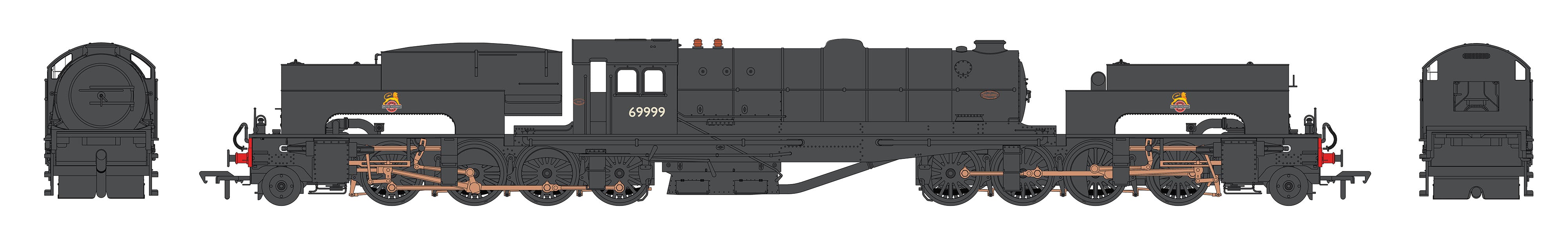 LNER U1 - BR Black (Early Emblem) - 69999 - OO Scale – Heljan.com