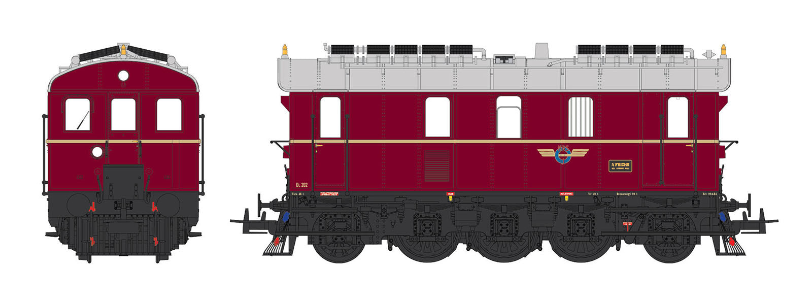 Frichs Firkantet - DL 202 - IIIc - HO Skala - DCC Stille (DC)