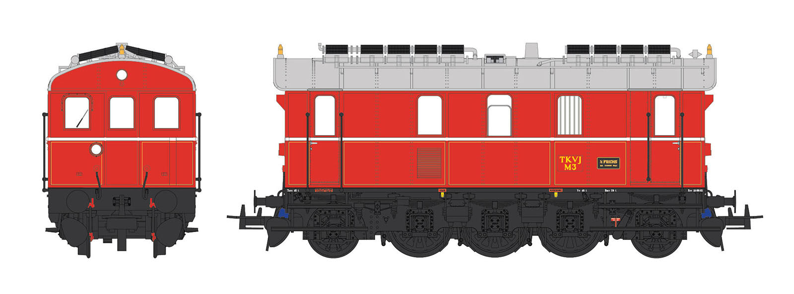 Frichs Firkantet - TKVJ M3 - IIIc - HO Scale - DCC Silent (AC)