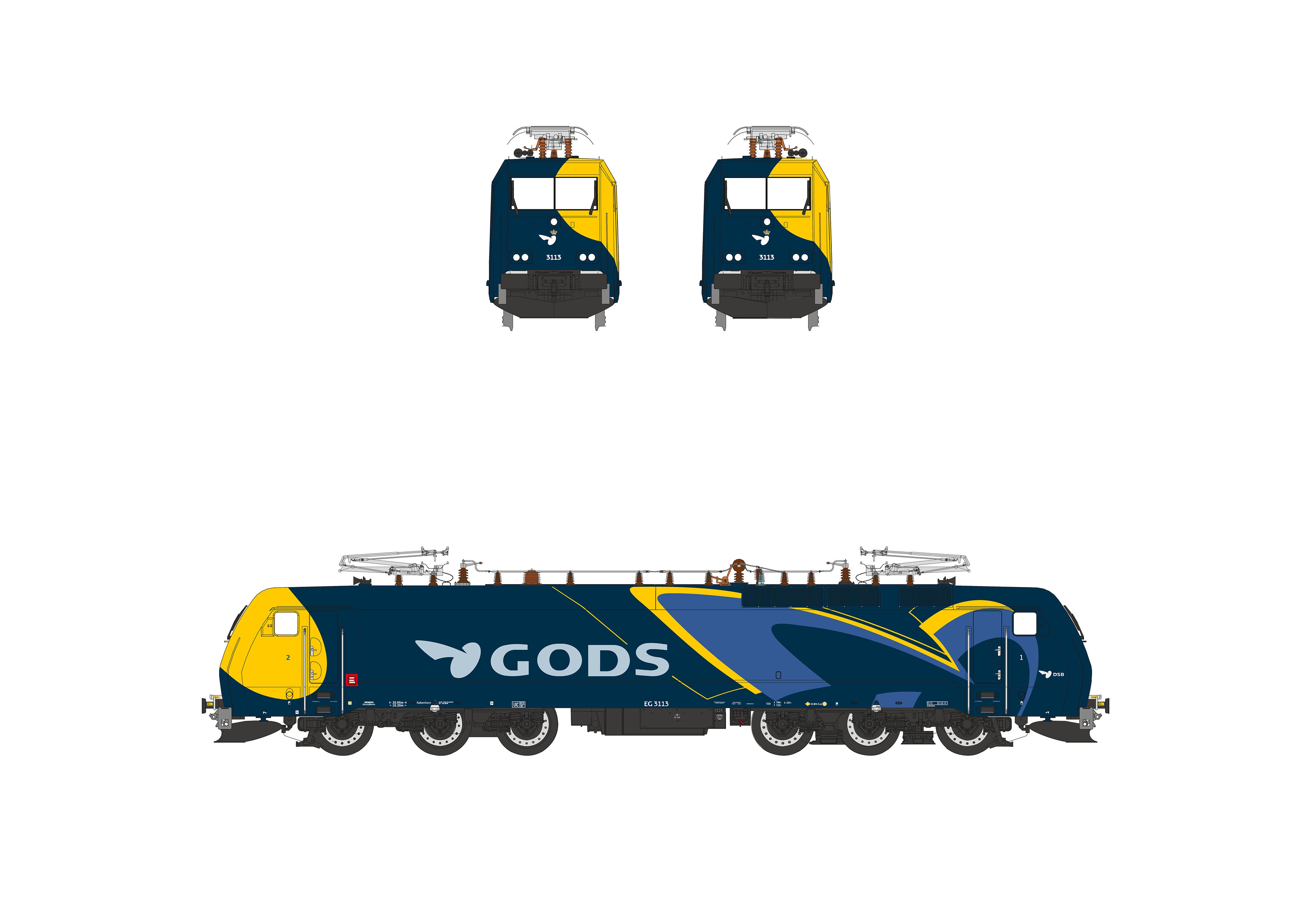 Siemens EG - DSB Gods - EG3113 - HO Scale - (DC)