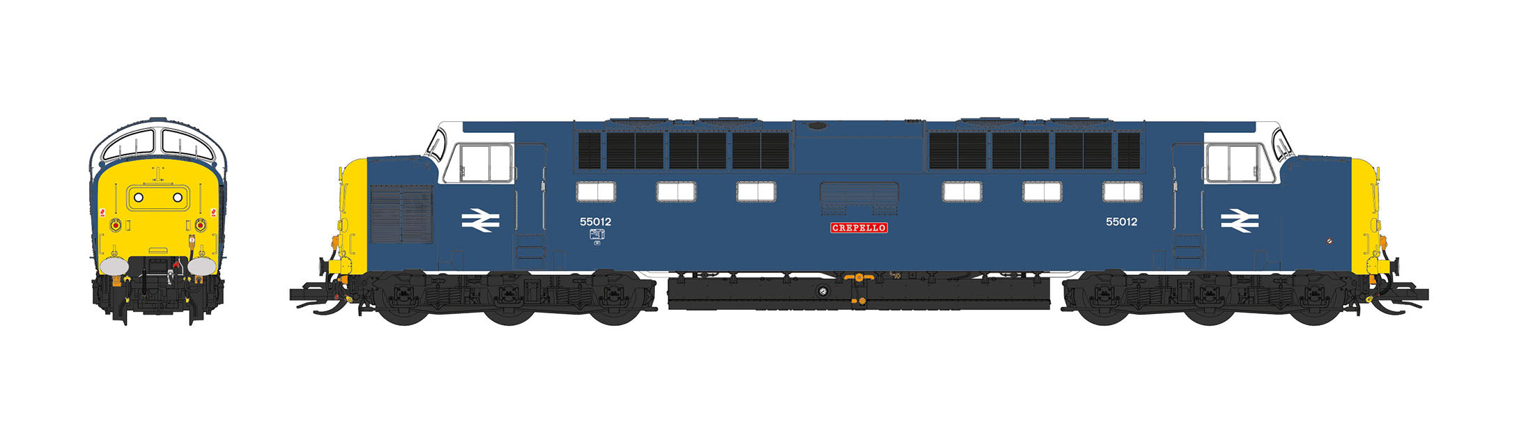 Class 55 - BR Finsbury Park Blue 55012 Crepello - TT Scale