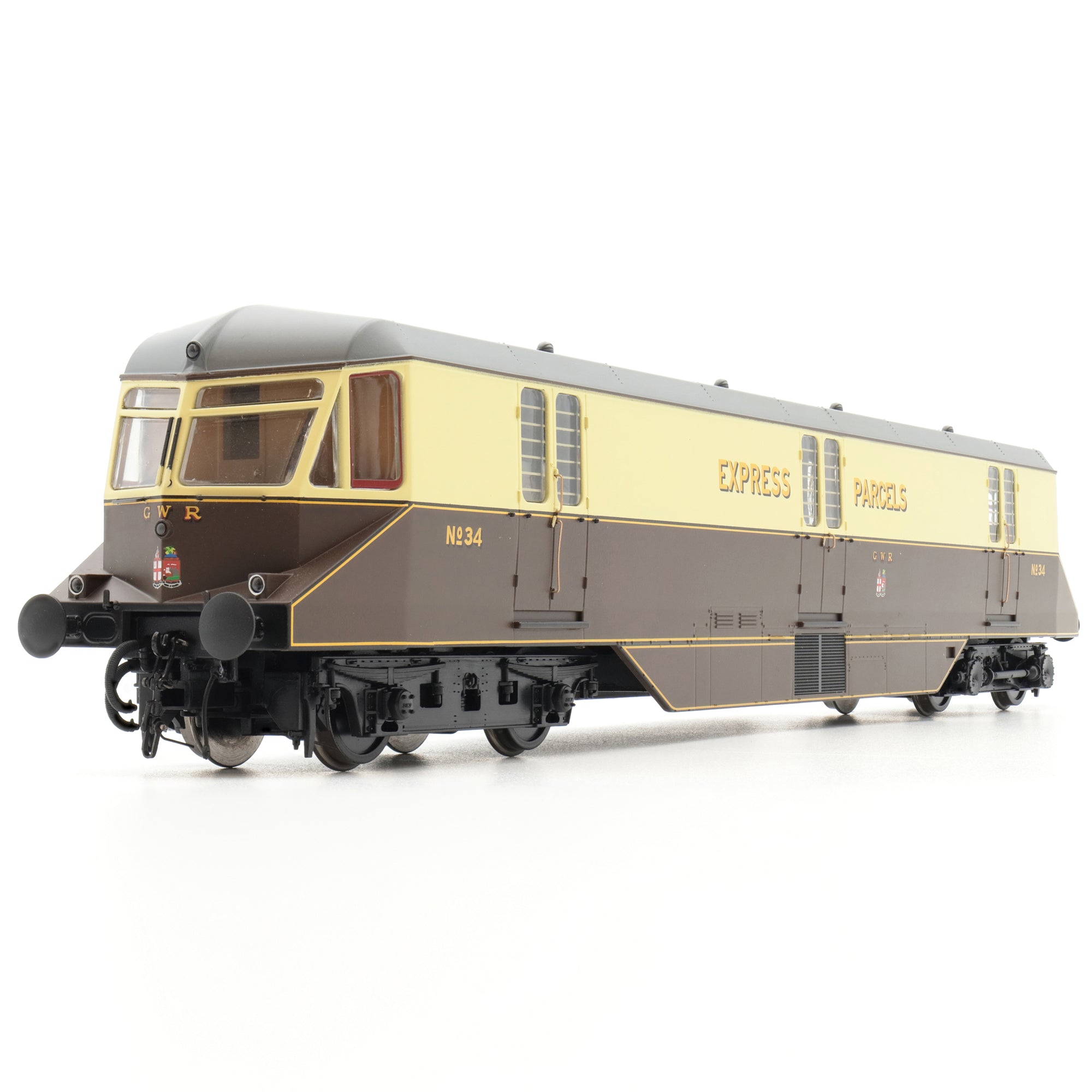 GWR AEC Railcar - GWR Chokolade/Creme - 34 - OO Skala