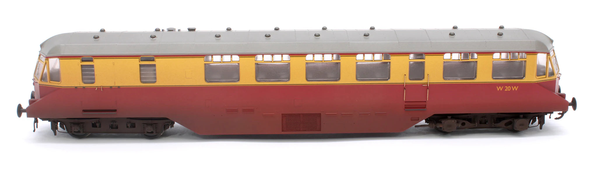 GWR AEC Railcar - BR Crimson/Cream - W20W - OO Scale - Weathered