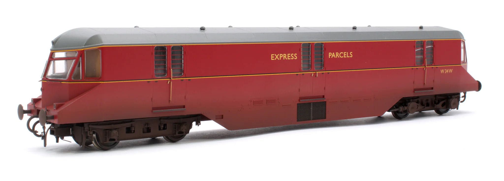 GWR AEC -rautavaunu - BR Crimson - 34 - OO-mittakaava - Sään kuluttama