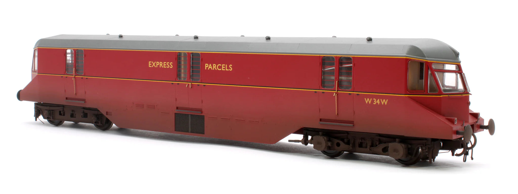 GWR AEC -rautavaunu - BR Crimson - 34 - OO-mittakaava - Sään kuluttama
