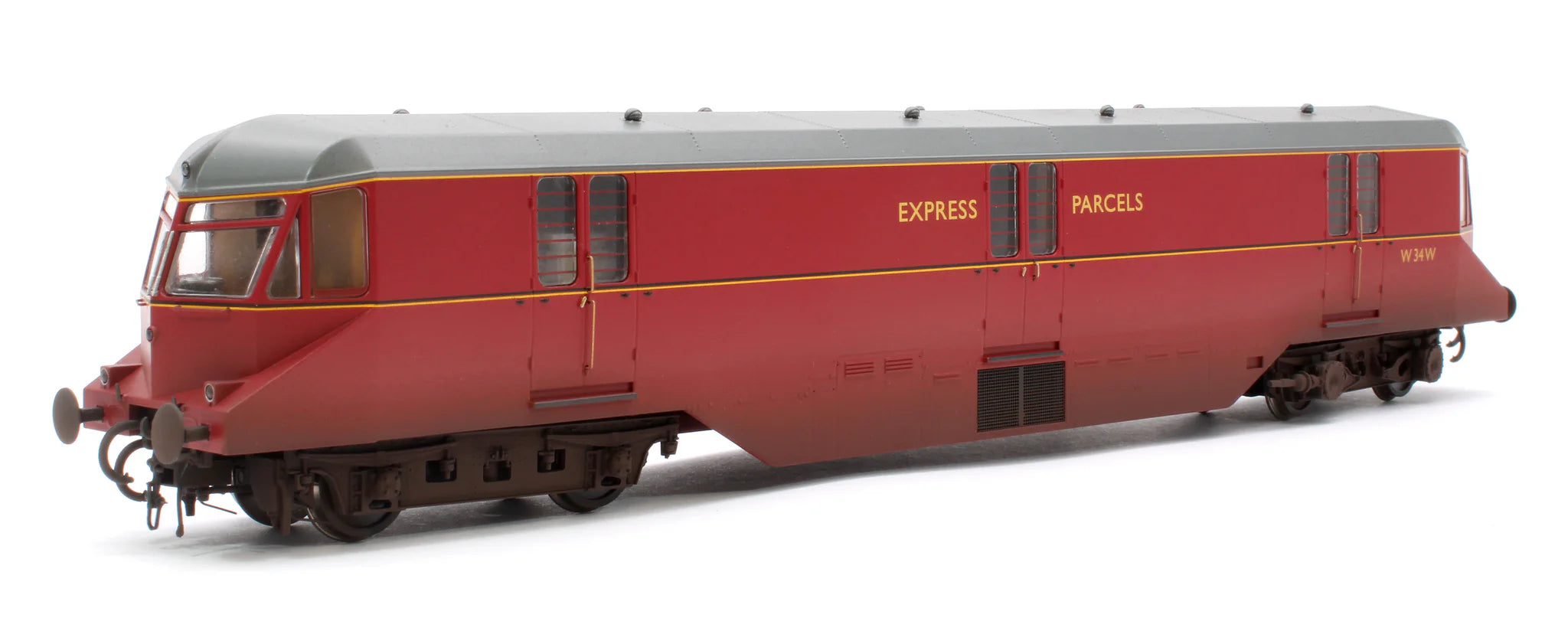 GWR AEC -rautavaunu - BR Crimson - 34 - OO-mittakaava - Sään kuluttama