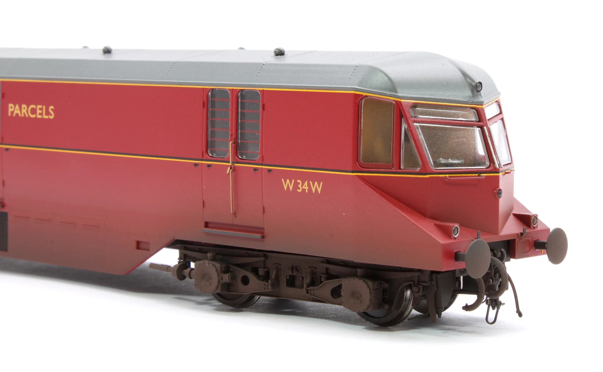 GWR AEC -rautavaunu - BR Crimson - 34 - OO-mittakaava - Sään kuluttama