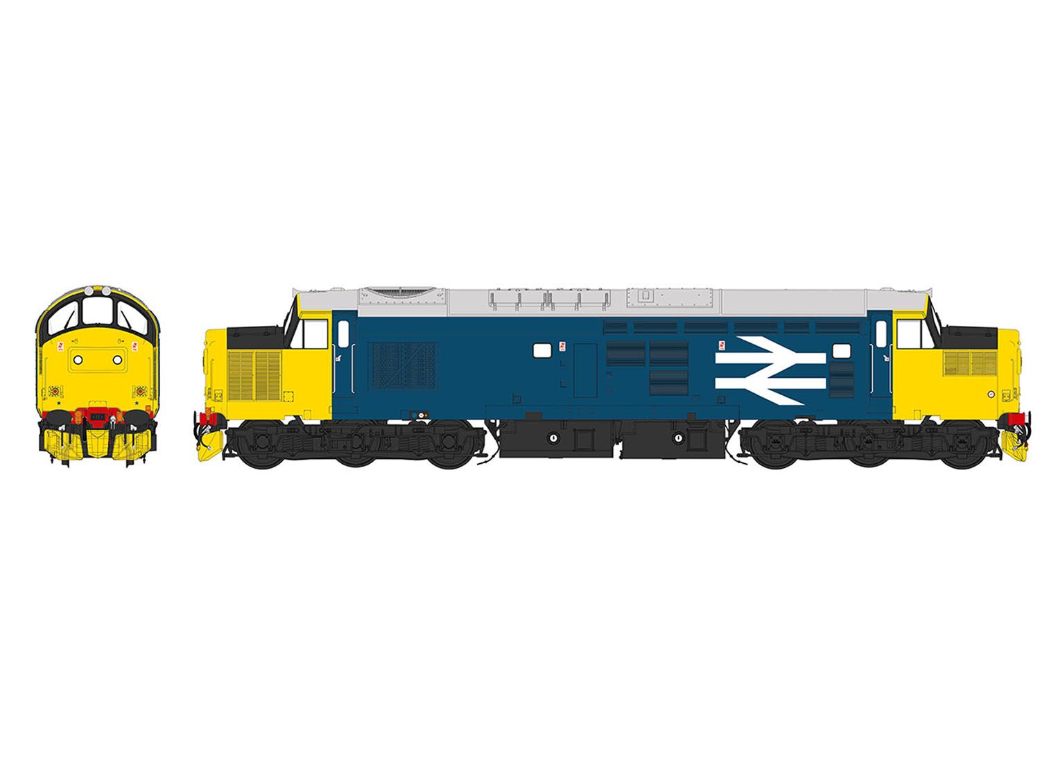 Class 37 - BR Large Logo Blue - Unnumbered - O Scale