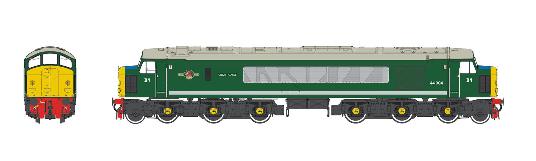 Class 44 - BR Green (Full Yellow Ends) - D4/44004 - OO Scale - DCC Sound Fitted