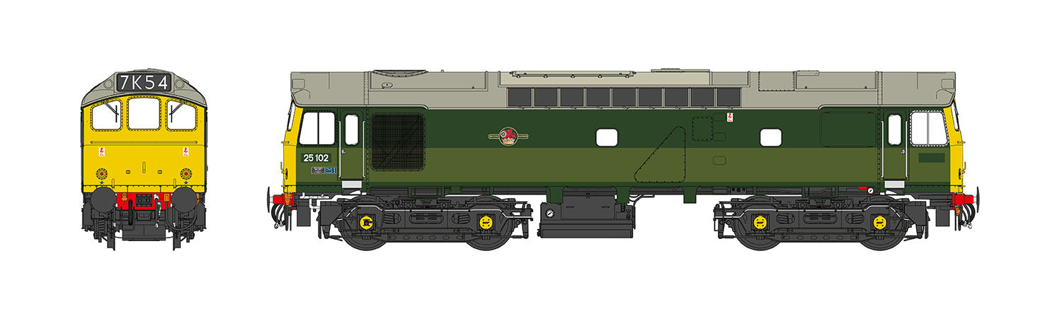 Class 25 - BR Green - 25102 - O Scale – Heljan.com
