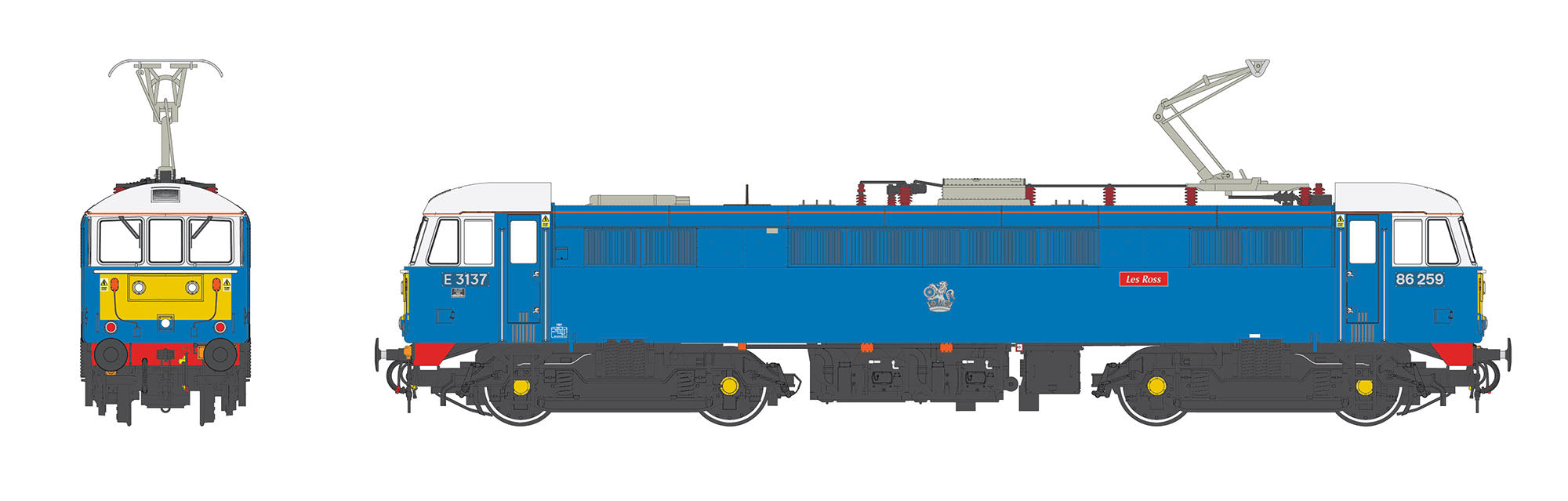 Class 86 - Electric Blue - 86259 'Les Ross' - OO Scale