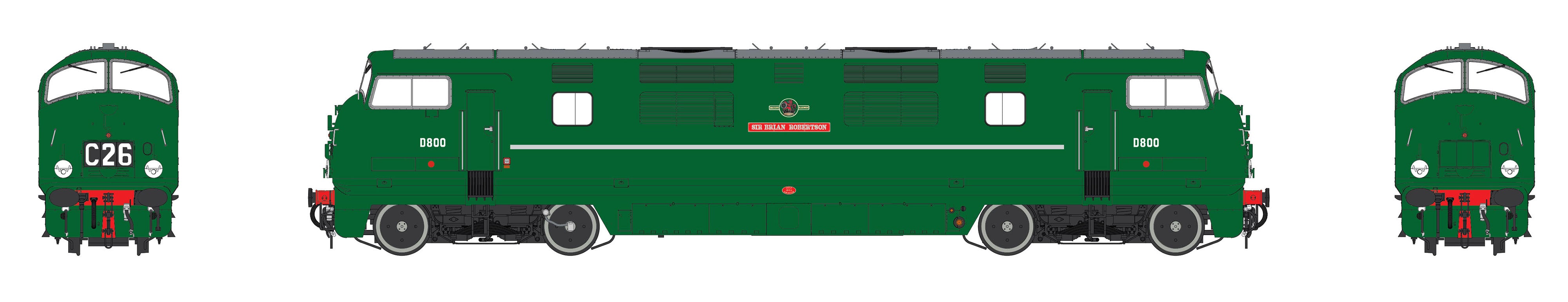 Class 42 - BR Green - D800 - OO Scale