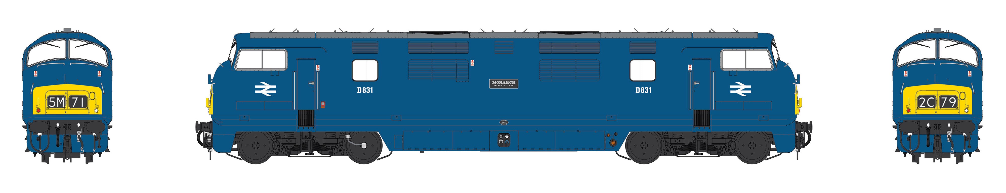 Class 42 - BR Blue - D831 - OO Scale - DCC Sound Fitted